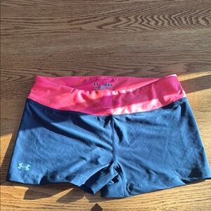 Under Armour Pink and Black Athletic Shorts